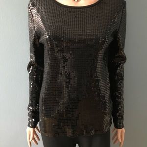Michael Kors NWOT Black Sequins Long Sleeves